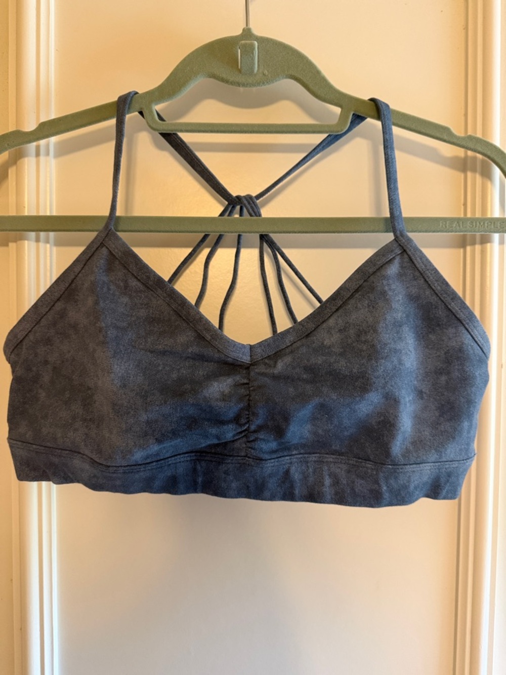 ALO Yoga Navy Blue Strappy Sports Bra